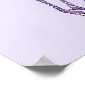 Nerdy Character Funny Niedlich Geek Lila Poster (Ecke)