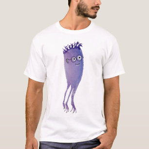 Nerdy Character Funny Niedlich Geek Lila T-Shirt