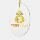 Nerdy Chick Keramikornament (Links)