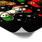 Nerdy Christmas Shirt For Boys Men, Xmas Gaming Co Poster (Ecke)