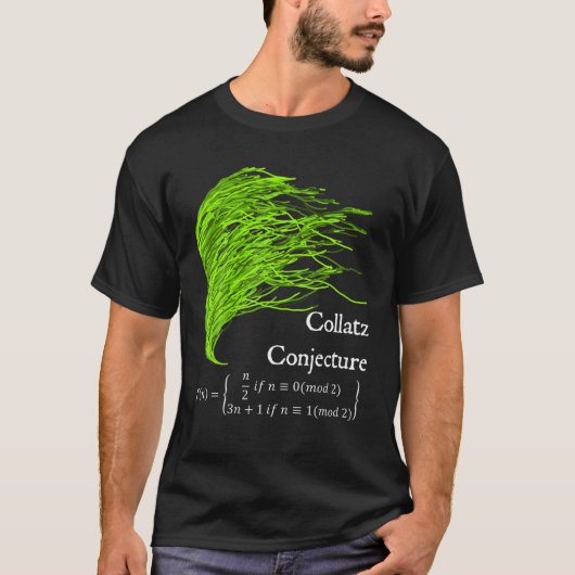 Nerdy Collatz Conjecture 3N 1 Green Seaweed Math T-Shirt (Vorderseite)