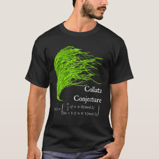 Nerdy Collatz Projektion 3n 1 Green Seaweed Math T-Shirt