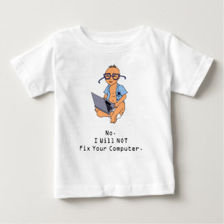 Nerdy Computer-Baby-T - Shirt-TAN-Haut Baby T-shirt