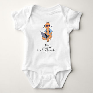 Nerdy Computer-Baby-TAN-Haut Baby Strampler