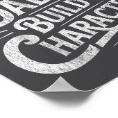 Nerdy Dads Build Character Father Humor  Poster (Ecke)