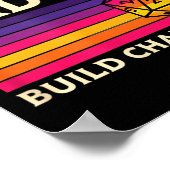 Nerdy Dads Build Character, Retro Tabletop Rpg Fat Poster (Ecke)