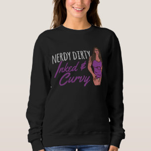 Nerdy Dirty Tätowierte Kurvige Bibliotheksbücher T Sweatshirt