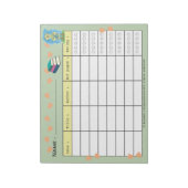 Nerdy Duckling Kid Spring Book Log mit Ratings Notizblock (Rotiert)