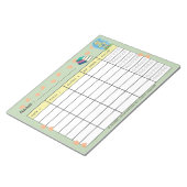 Nerdy Duckling Kid Spring Book Log mit Ratings Notizblock (angewinkelt)
