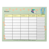 Nerdy Duckling Kid Spring Book Log mit Ratings Notizblock (Vorderseite)
