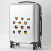 Nerdy Emoji Heads - Eine Sammlung Niedlicher Geeky Aufkleber (Koffer)