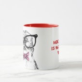 Nerdy Eule passt Sie auf Tasse (Zentrum)