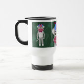 Nerdy Fifties Sock Monkey Cartoon Art Design Spaß Reisebecher (Links)