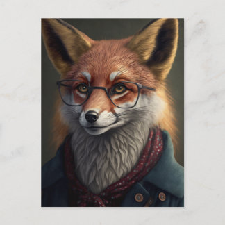 Nerdy Fox Postkarte