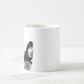 Nerdy französische Bulldoggen-Hipster-Hund Kaffeetasse (Mittel)