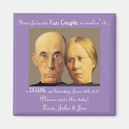 Nerdy Fun Couple Rett-The-Date Niedlich Funny Magnet