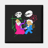 Nerdy Funny Pythagoras kämpfen über C Squared Mat Magnet (Vorne)