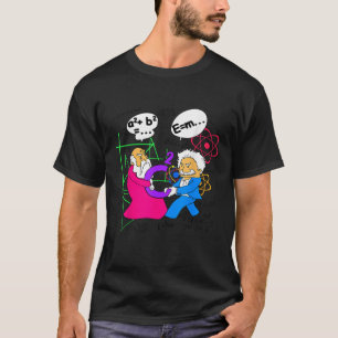 Nerdy Funny Pythagoras kämpfen über C Squared Mat T-Shirt