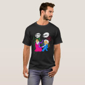 Nerdy Funny Pythagoras kämpfen über C Squared Mat T-Shirt (Vorne ganz)