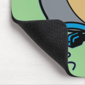 Nerdy Gamer Cat Eating Pizza Game Pausen Mousepad (Ecke)