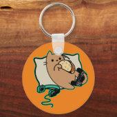 Nerdy Gamer Cat Taco Loading Game Pause Schlüsselanhänger (Vorderseite)