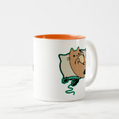 Nerdy Gamer Cat Taco Loading Game Pause Zweifarbige Tasse (VorderseiteRechts)