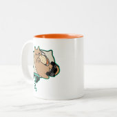 Nerdy Gamer Cat Taco Loading Game Pause Zweifarbige Tasse (Vorderseite Links)