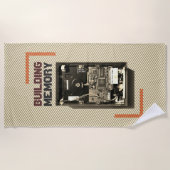 Nerdy Gebäude Memory Geek Festplatte individuell a Strandtuch (Vorderseite)