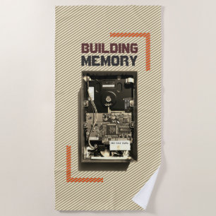Nerdy Gebäude Memory Geek Festplatte individuell a Strandtuch