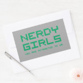 Nerdy Girls 2 Rechteckiger Aufkleber (Umschlag)