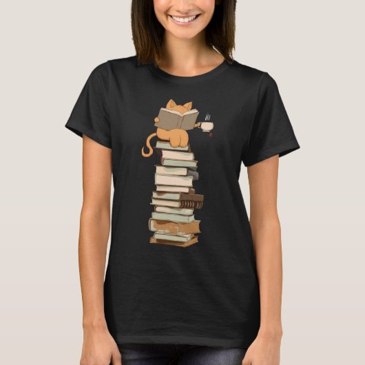 Nerdy Girls Katzen Bücher und Tee (Vorderseite)