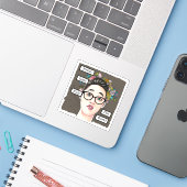 Nerdy Girls regieren die Welt Aufkleber (Laptop mit iPhone)