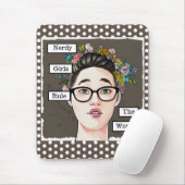 Nerdy Girls regieren die Welt Mousepad (Mit Mouse)