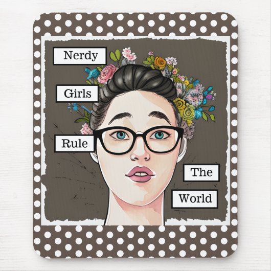 Nerdy Girls regieren die Welt Mousepad (Vorne)
