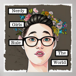 Nerdy Girls regieren die Welt Poster