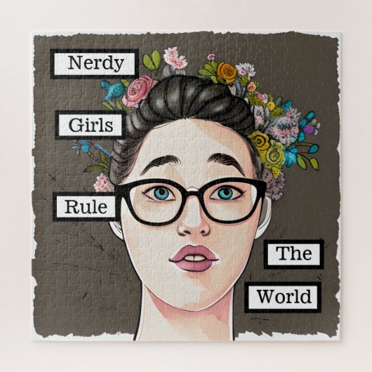 Nerdy Girls regieren die Welt Puzzle (Vertikal)