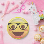 Nerdy Gläser glückliche Emoji PapierParty-Platte Pappteller (Party)