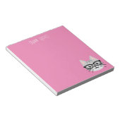 Nerdy Gray Tabby Cat Notepad Notizblock (angewinkelt)