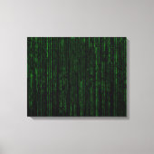 Nerdy Green Computer Code Leinwanddruck (Vorderseite)
