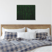 Nerdy Green Computer Code Leinwanddruck (Insitu (Schlafzimmer))