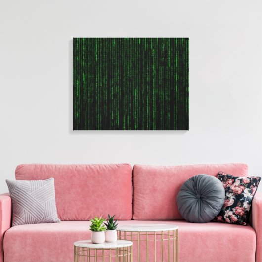 Nerdy Green Computer Code Leinwanddruck (Insitu (Wohnzimmer))