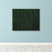 Nerdy Green Computer Code Leinwanddruck (Insitu (Holzboden))