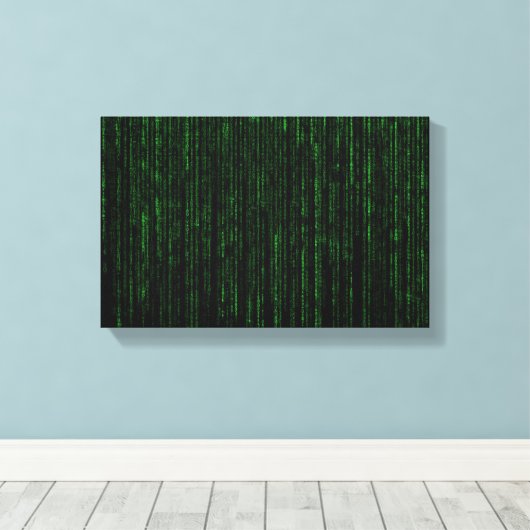 Nerdy Green Computer Code Leinwanddruck (Insitu (Holzboden))
