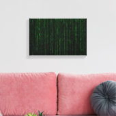 Nerdy Green Computer Code Leinwanddruck (Insitu (Wohnzimmer))