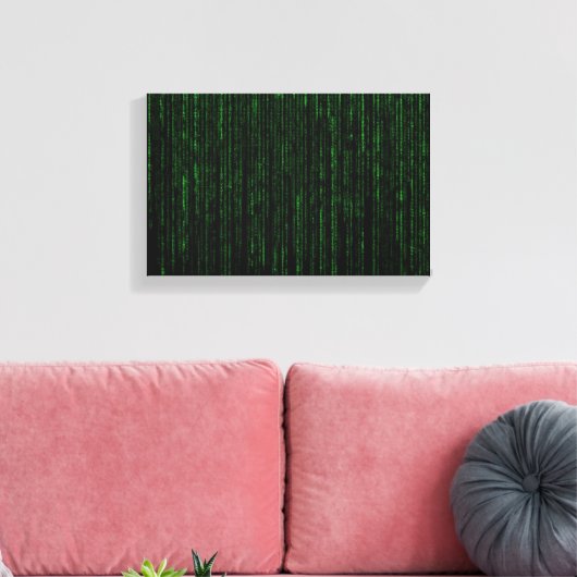 Nerdy Green Computer Code Leinwanddruck (Insitu (Wohnzimmer))