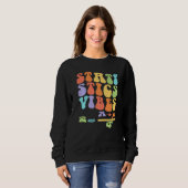 Nerdy Groovy Statistics Vibes Math Teacher Sweatshirt (Vorne ganz)