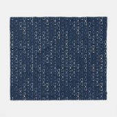 Nerdy Hipster Glasses Pattern Blue Fleecedecke (Vorderseite (Horizontal))