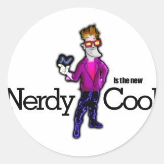 Nerdy ist das neue coole runder aufkleber