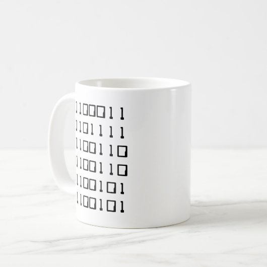 Nerdy Kaffee-Zweiheit Kaffeetasse (Vorderseite Links)