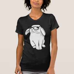 Nerdy Kaninchen-niedliches Häschen-Haustier mit T-Shirt